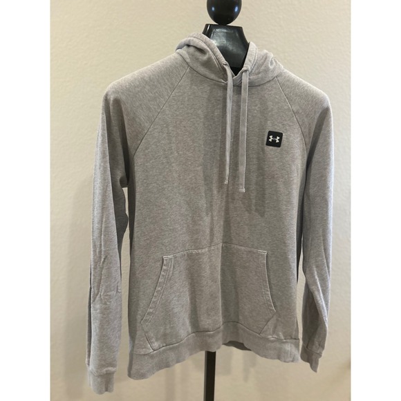 Under Armour Men Gray ColdGear Rival Fleece Hoodie Sweatshirt MD - Picture 2 of 6